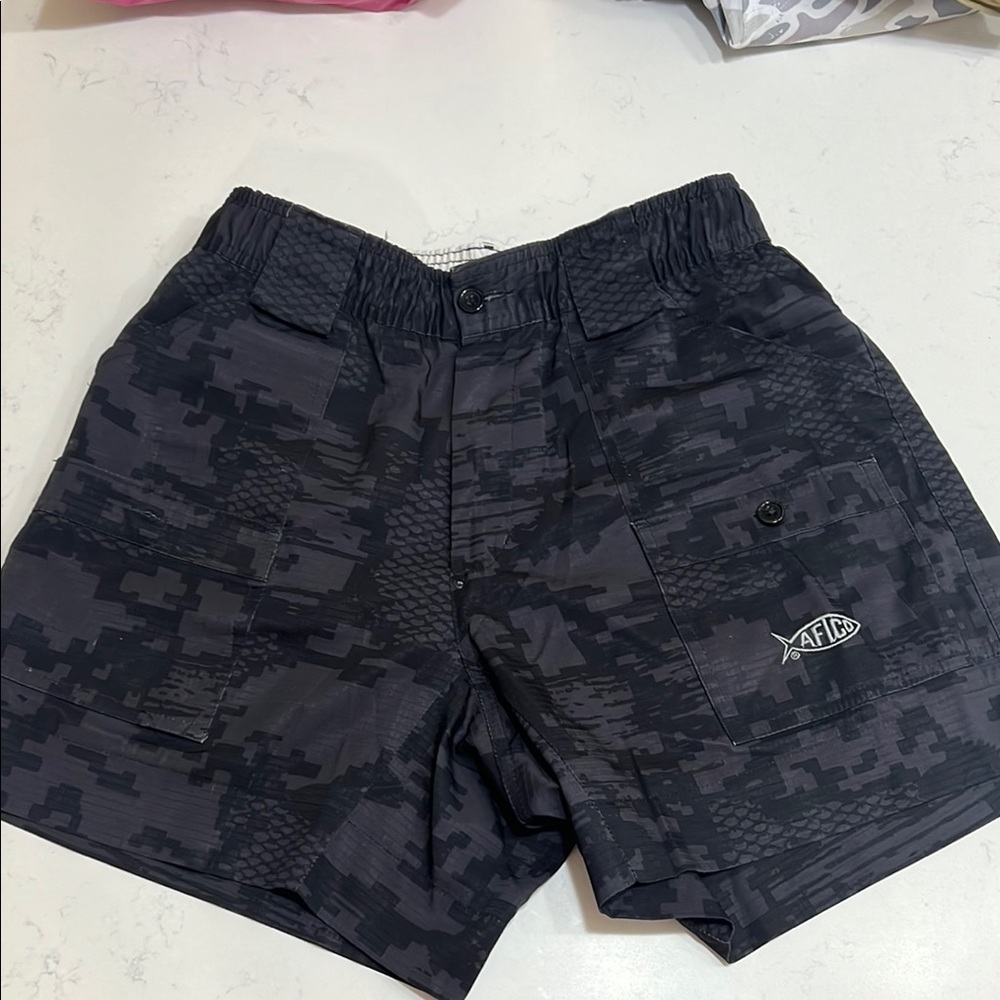 Aftco Men’s Black Camo Performance Shorts